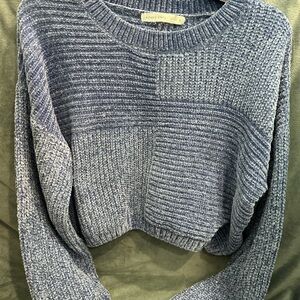 Altar'd State Blue Textured Knit Sweater